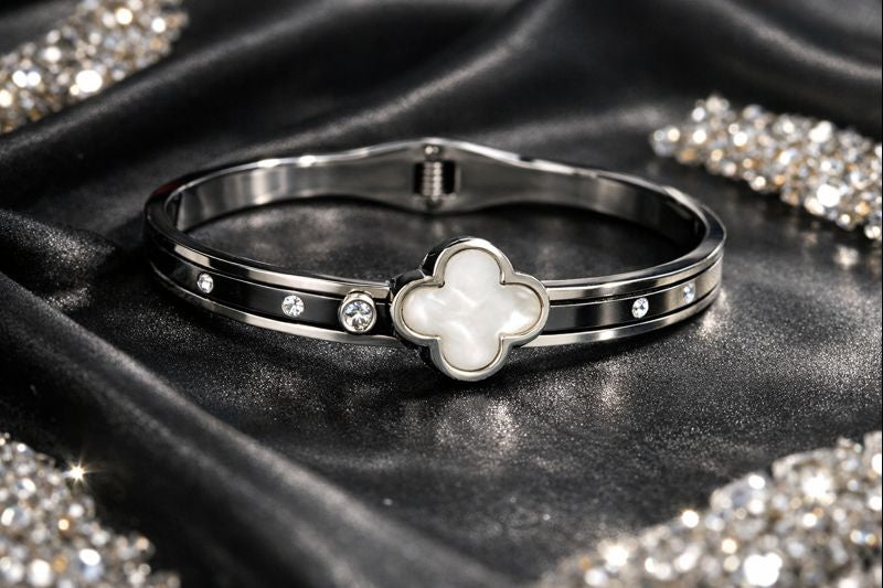 Elegant Clover Stainless Steel Bracelet
