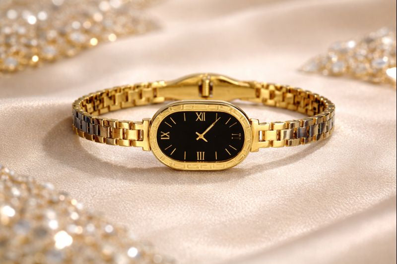 Luxury Watch Handcuff Bracelet – Gold Edition